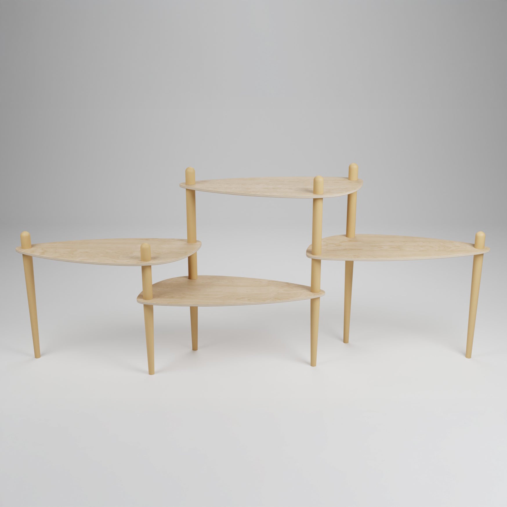 Série 400 - Table modulaire à 4 plateaux