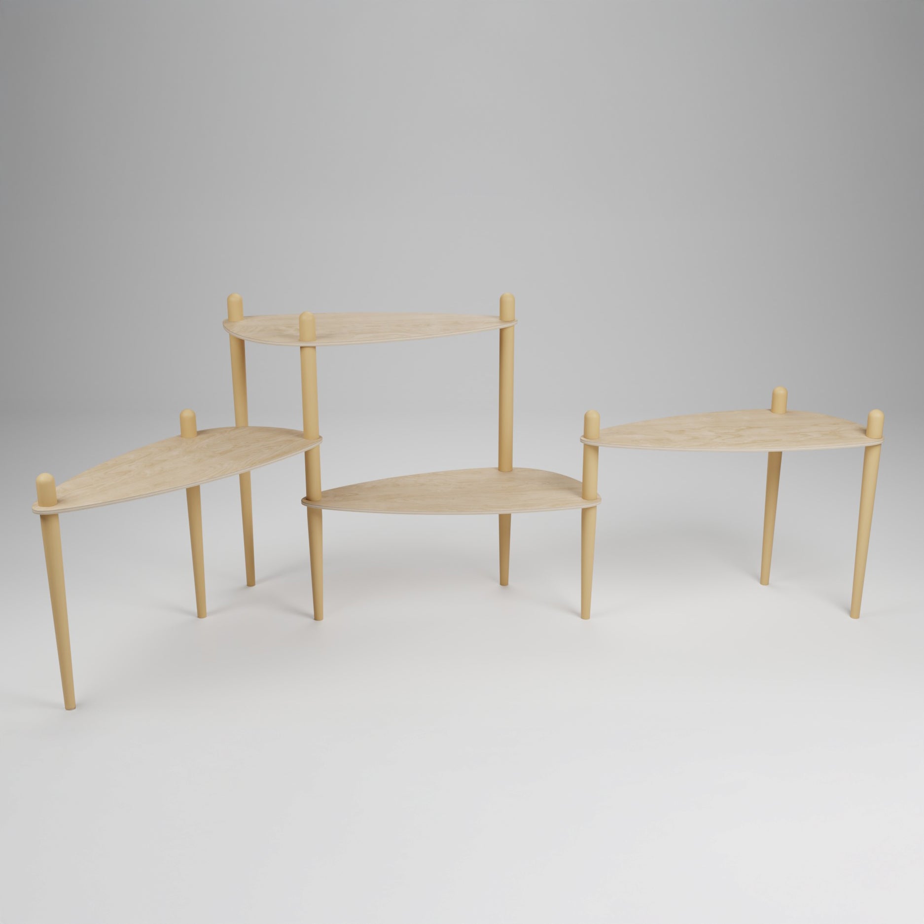 Série 400 - Table modulaire à 4 plateaux