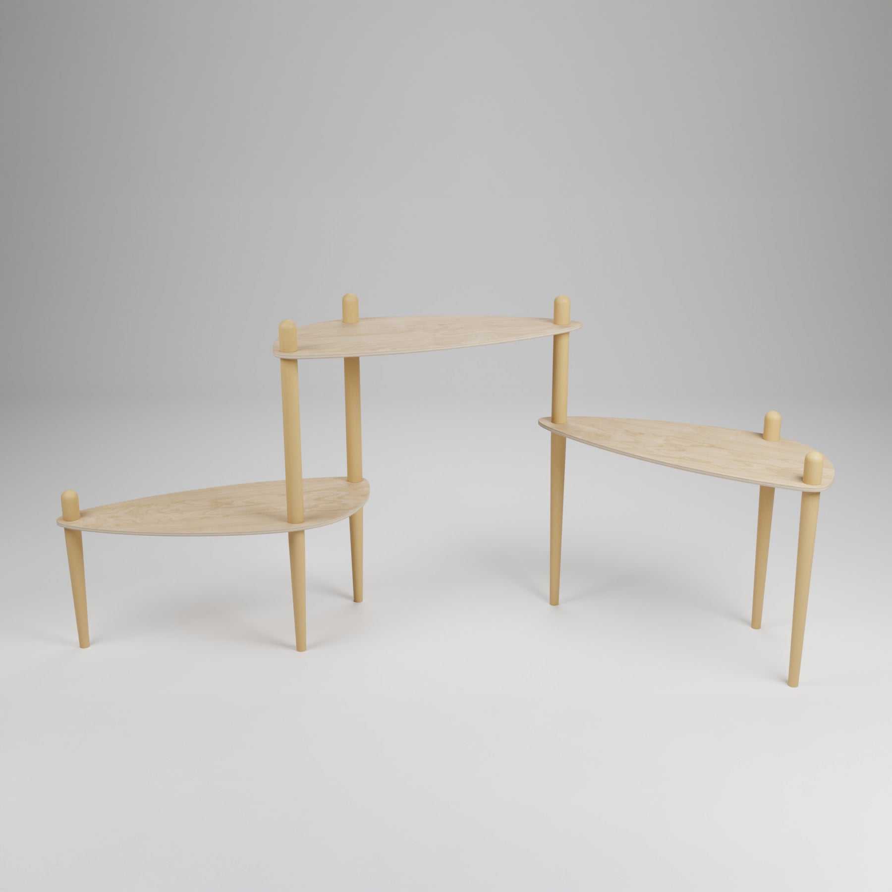 Série 300 - Table modulaire à 3 plateaux