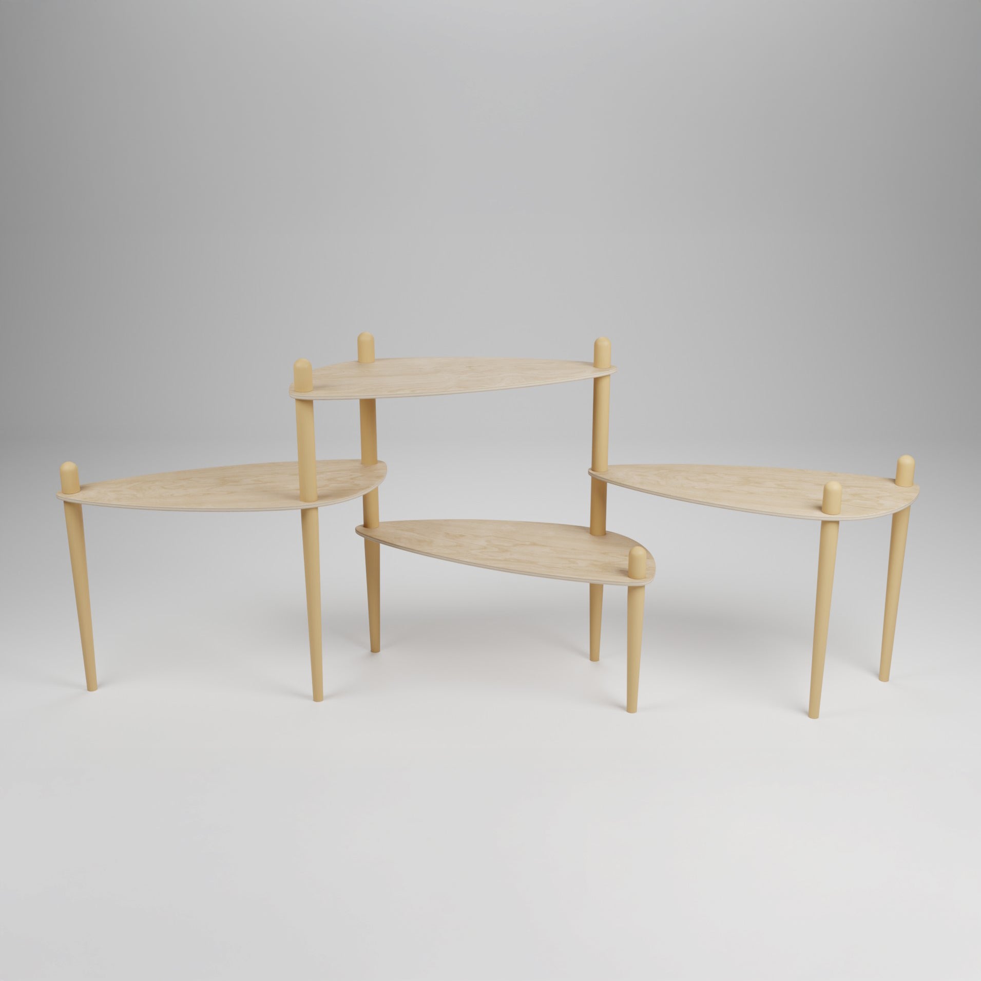Série 400 - Table modulaire à 4 plateaux