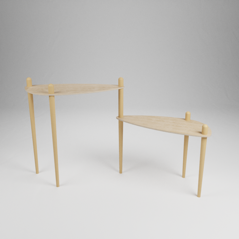 Série 200 - Table modulaire à 2 plateaux